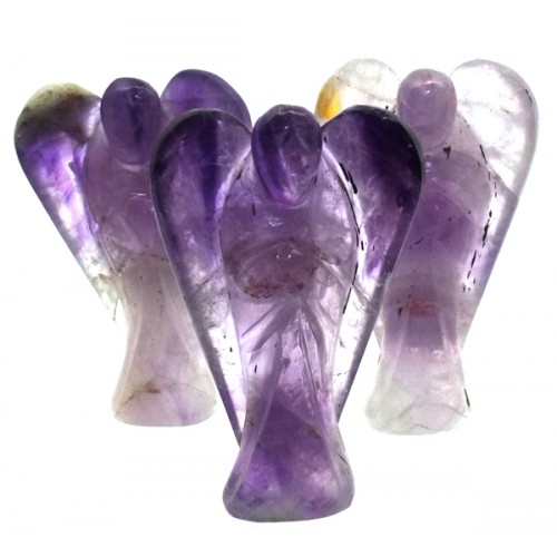 Amethyst Carved Gemstone Angel